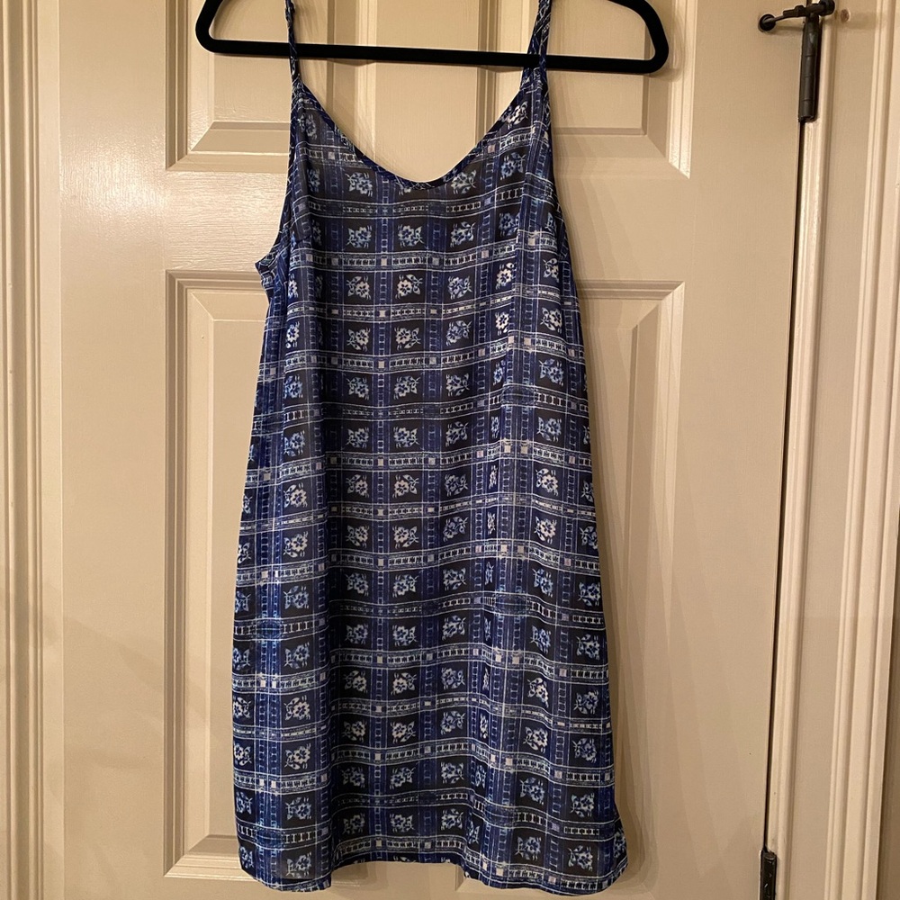 MINKPINK Blue and Black Tank top Dress
